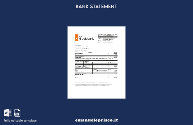 modello excel di estratto conto bancario argentino stile verificato 1